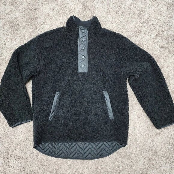 Athleta Cozy Sherpa Snap Sweatshirt Small - Picture 7 of 9